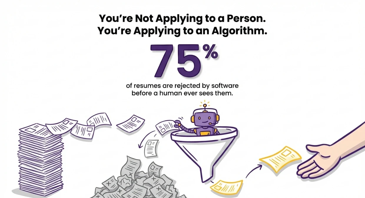 Infographic demonstrating how ATS filtering works